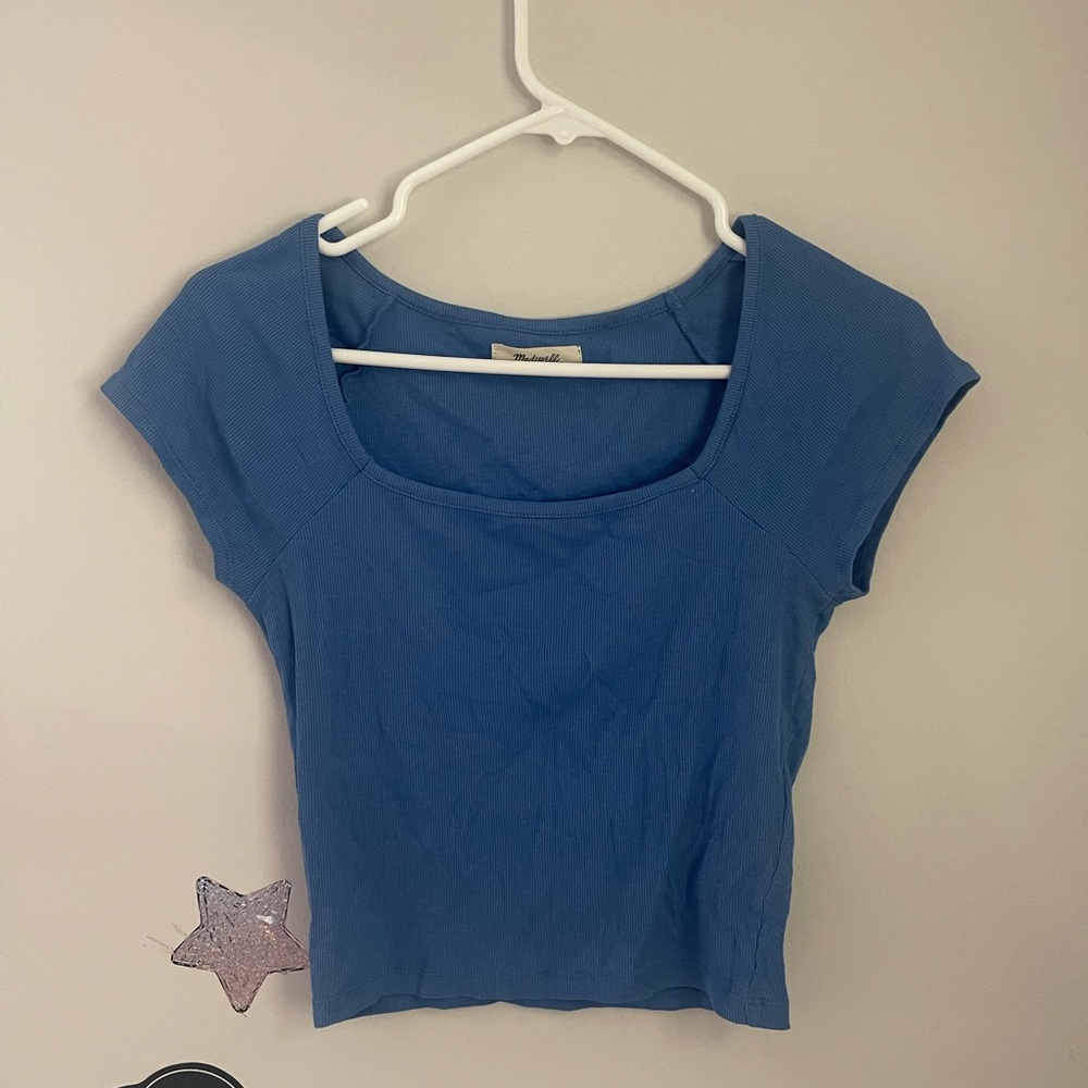 Cute blue Madewell top